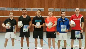 Siegerehrung Herrendoppel Verbandsklasse Foto: TV Homburg-Badminton