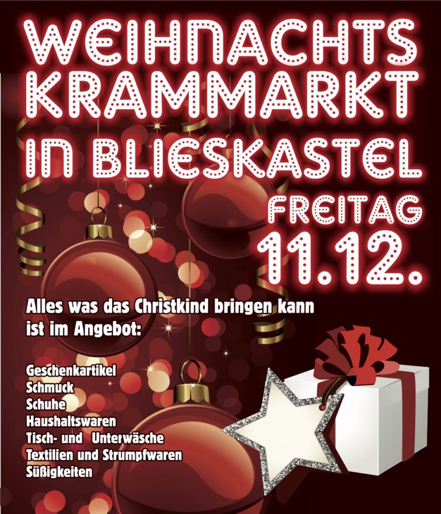 Pressemitteilung BLK Weihnachtskrammarkt 11.12.2015 Bekanntmachung Plakat