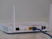 white router on white table