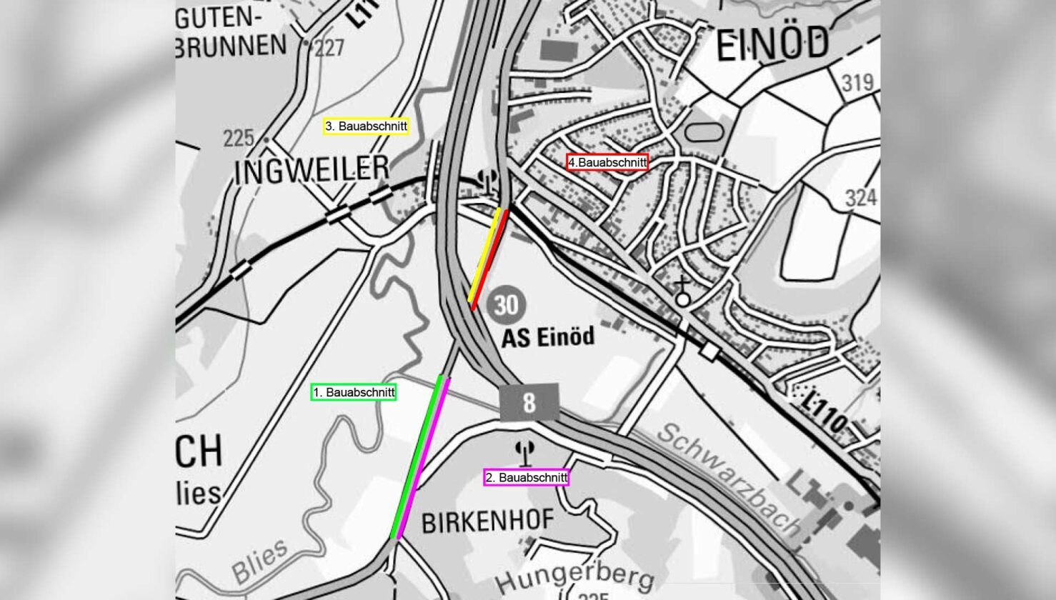 Alle Umleitungspläne: Straßenbauarbeiten Zwischen Webenheim Und Einöd ...