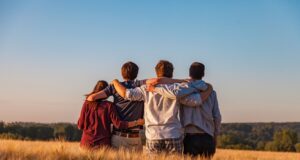 young people, group, friends