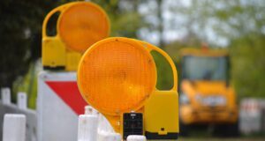 road construction, delimitation, construction site