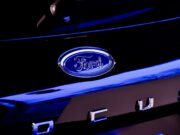 blue and silver ford logo