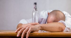 man, alcohol, hangover