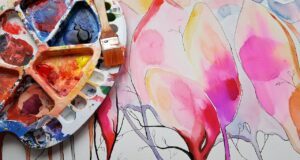 a variety of, painting, colors