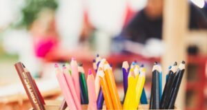 assorted-color color pencils