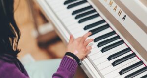 person playing piano