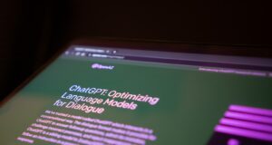 a close up of a computer screen with a blurry background