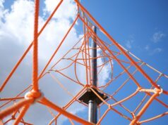 a close-up of a roller coaster