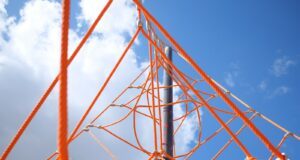 a close-up of a roller coaster