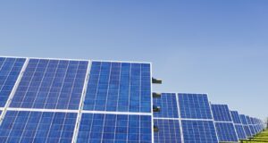 blue solar panel boards