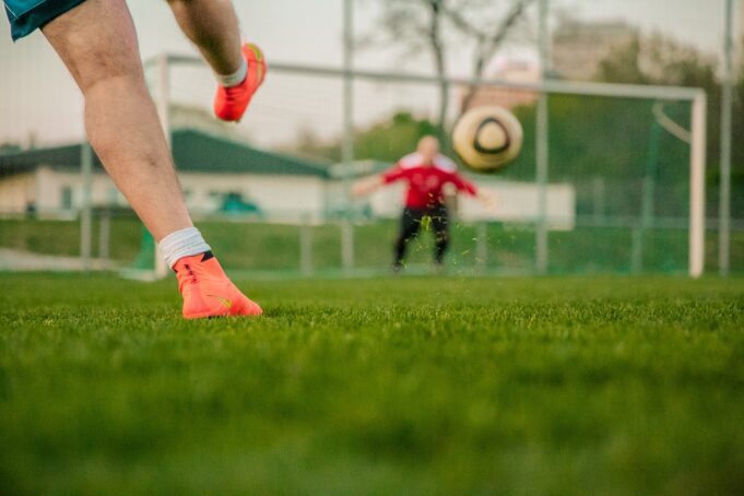 football, shot on goal, door husband