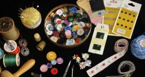 sewing, buttons, sew
