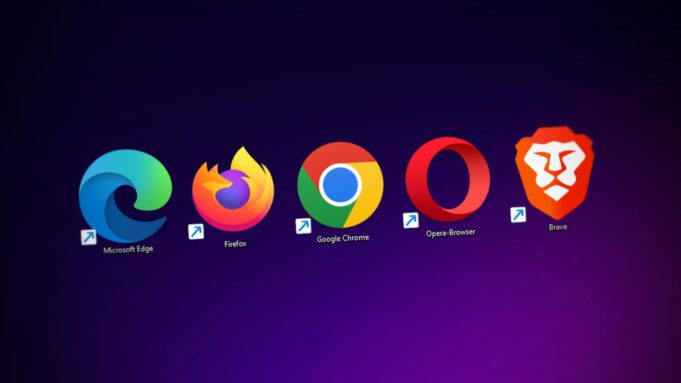 logo browser im Internet am computer