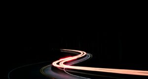 time lapse car running on road