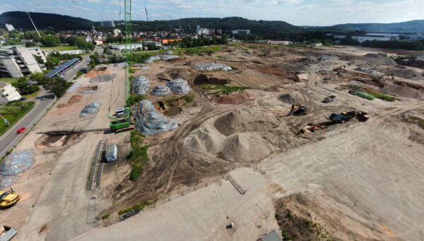 Hier entsteht in unmittelbarer Nähe zum Forum in Homburg das neue Stadtquartier "Coeur" - realisiert von der Ferraro Group. - Foto: Stephan Bonaventura