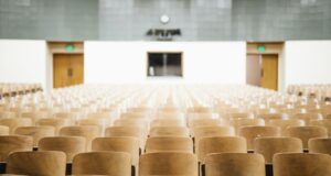 empty chairs in theater