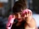 focus photography of woman's fist