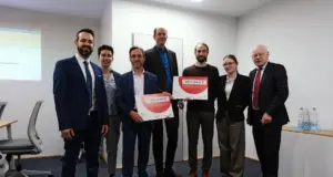 Personengruppe mit Vertretern von MWIDE, htw saar und Qivalon