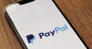 a phone with a pay pay logo on it