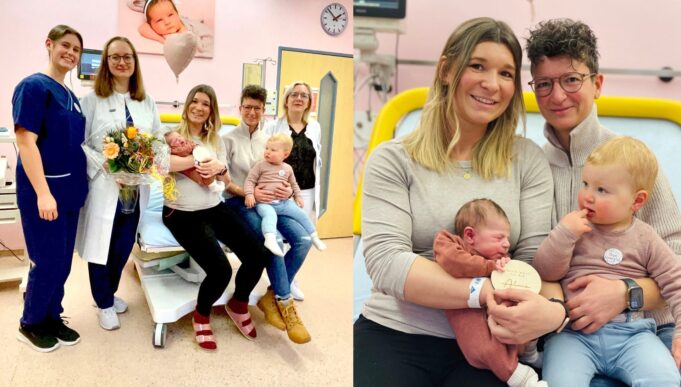 2Marie und Saskia mit Baby Alma und Schwesterchen Ria_Foto Herrmann_UKS