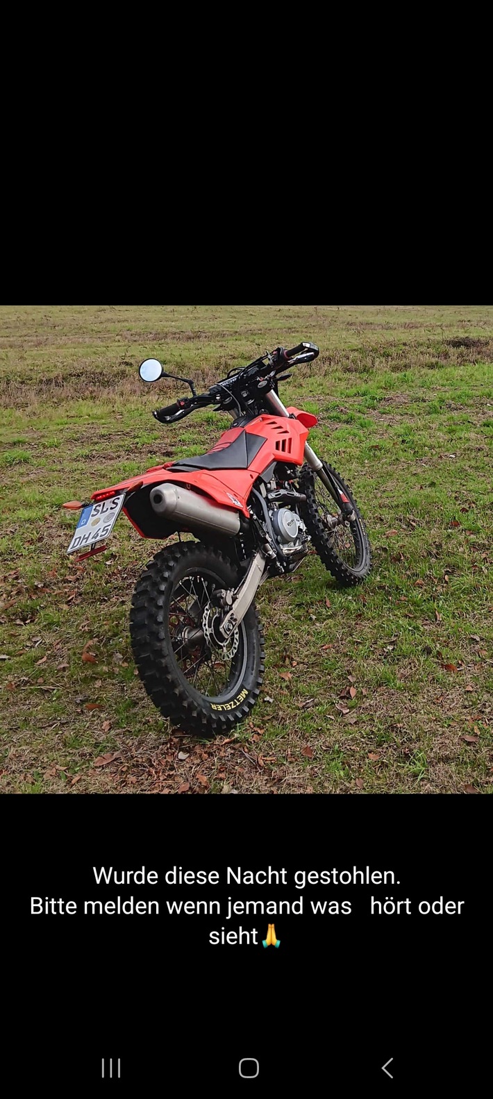 pol-sls-diebstahl-einer-enduro-motocross-im-wachtelweg