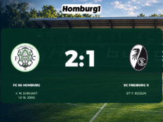 Spielbericht: FC 08 Homburg – SC Freiburg II, Endstand 2:1